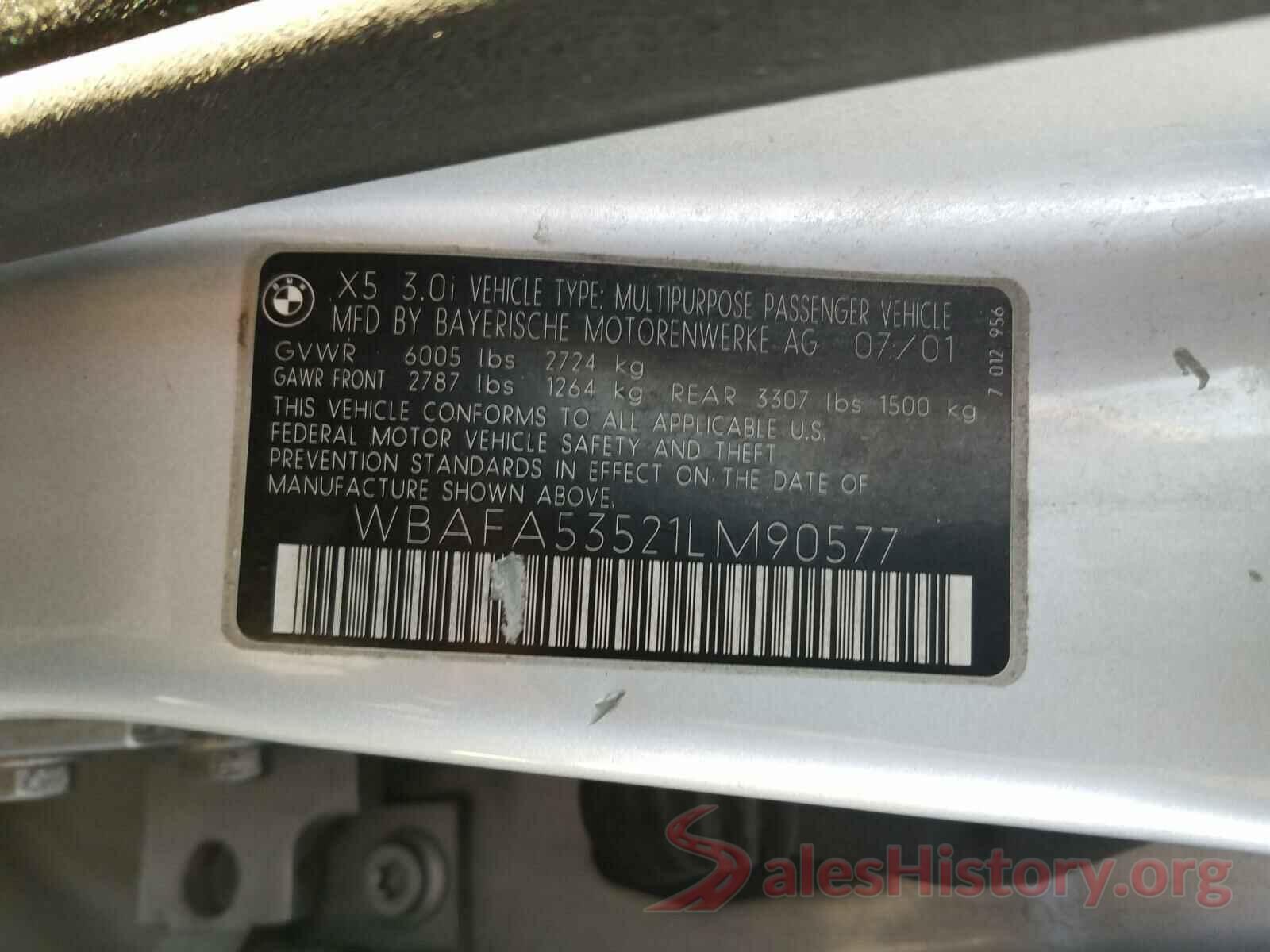 KMHD84LF7JU608153 2001 BMW X5