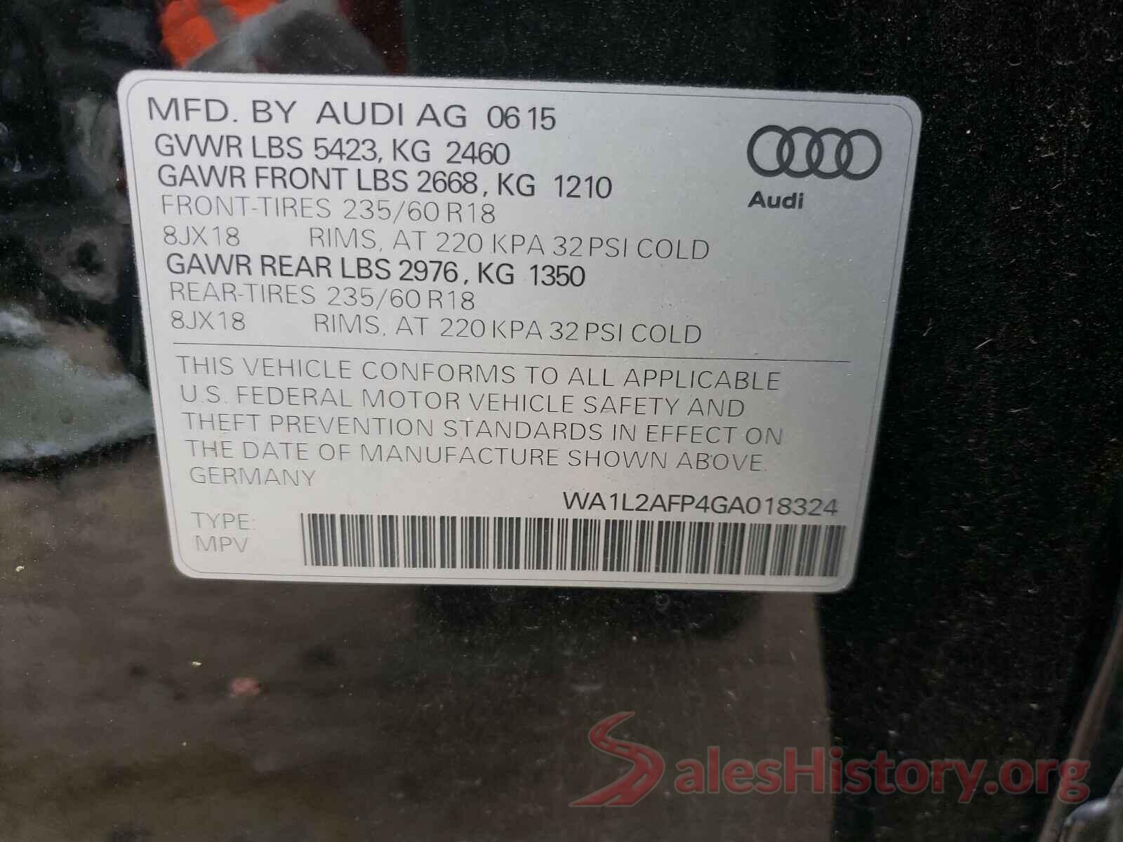 WA1L2AFP4GA018324 2016 AUDI Q5