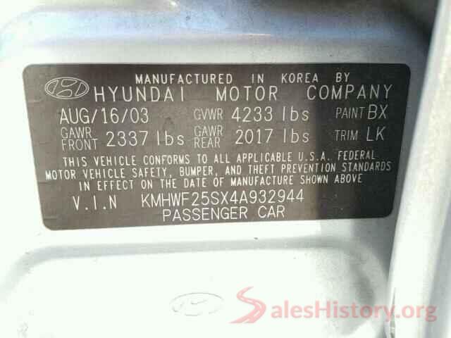 5YFBURHE6HP601819 2004 HYUNDAI SONATA