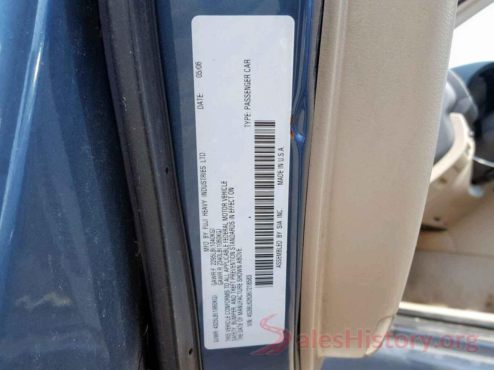 4T1BF1FK2GU602239 2006 SUBARU LEGACY