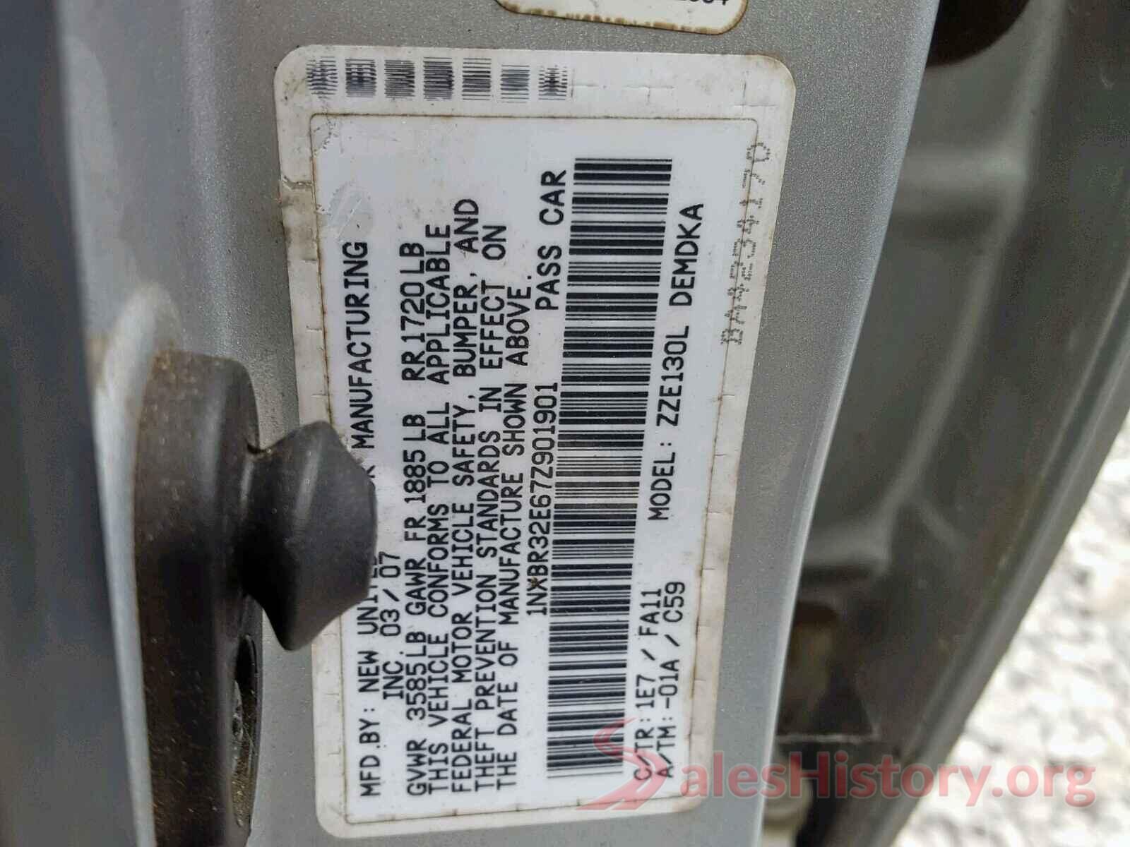 WVGSV7AX6HW507407 2007 TOYOTA COROLLA