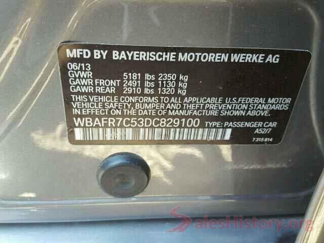 2T1BURHE0JC081414 2013 BMW 5 SERIES