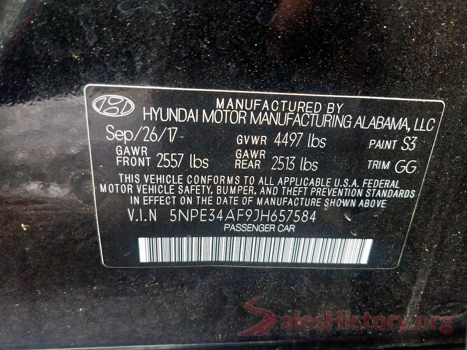 JTHBA1D28H5057082 2018 HYUNDAI SONATA