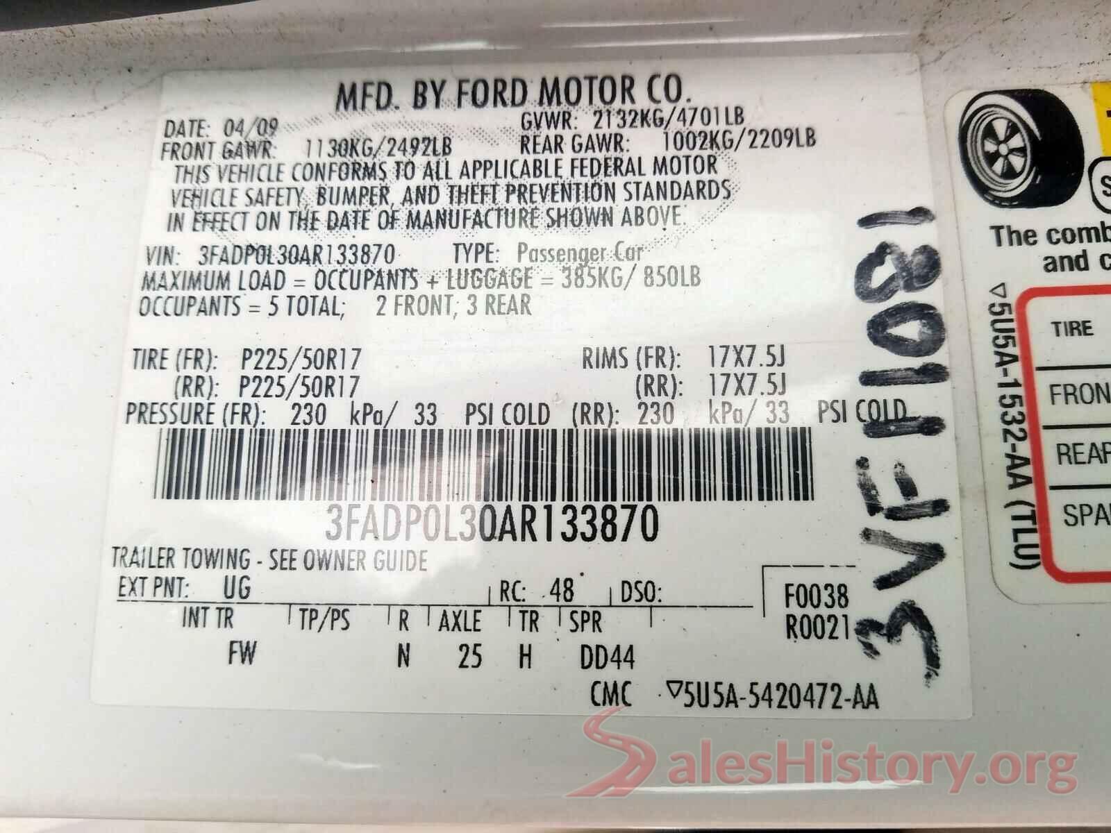 3N1CP5CU5KL501818 2010 FORD FUSION