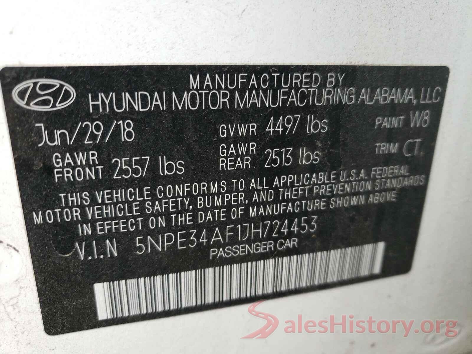 5NPE34AF1JH724453 2018 HYUNDAI SONATA