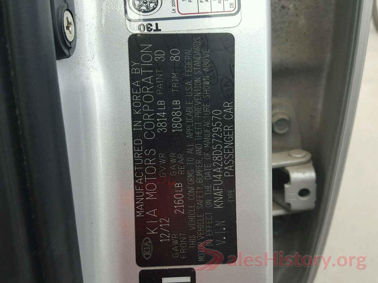 4T1BF1FK0HU454030 2013 KIA FORTE