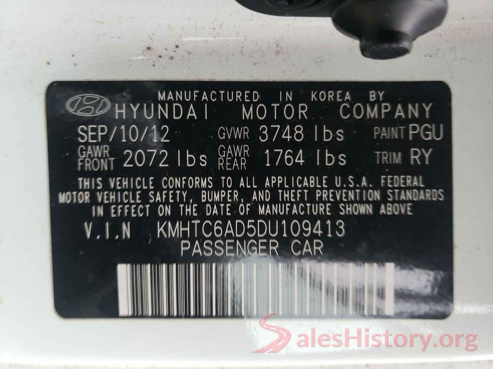 1N4AL3AP3HC292218 2013 HYUNDAI VELOSTER