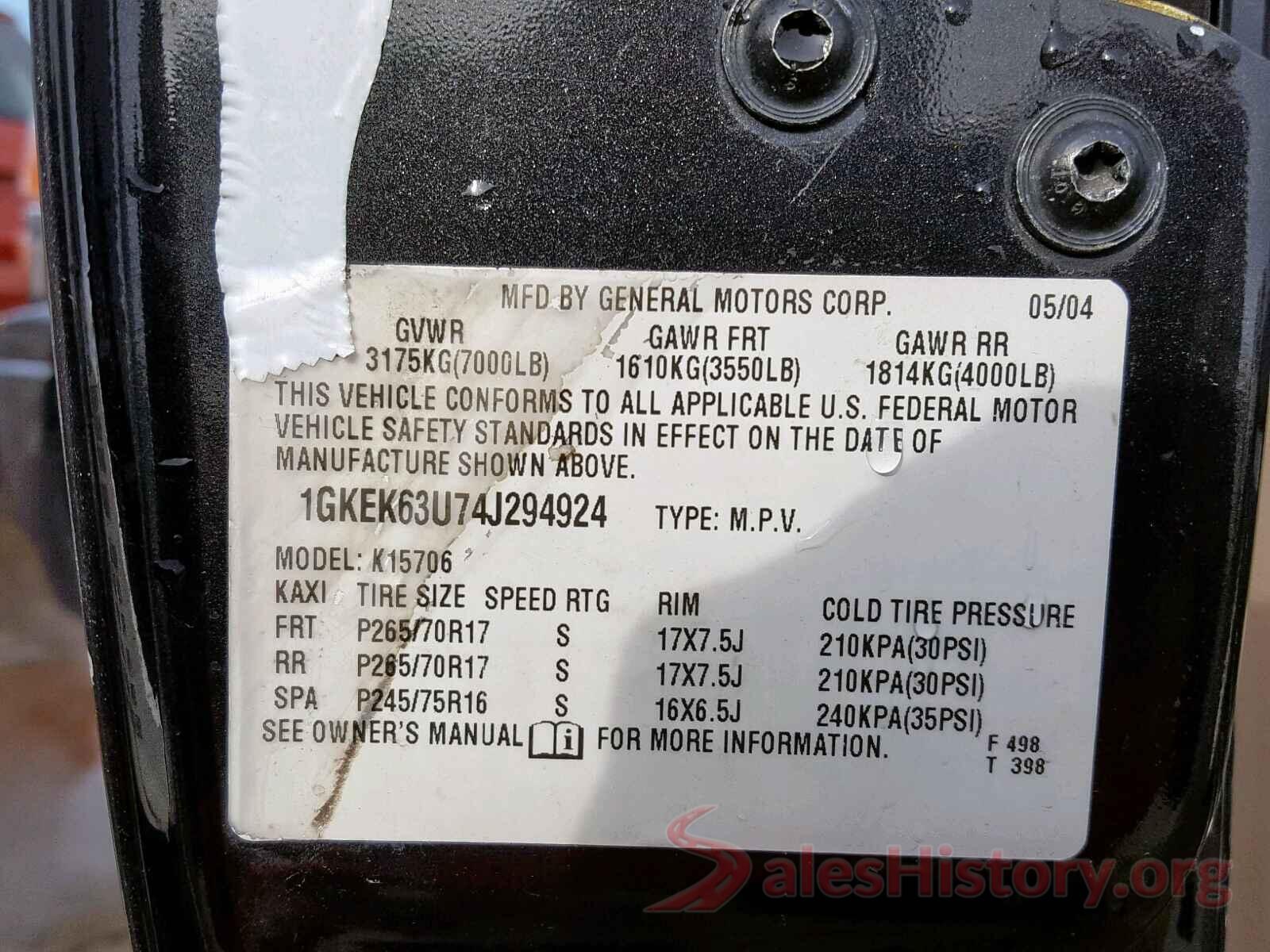 4T1BF1FK4GU137513 2004 GMC YUKON DENA