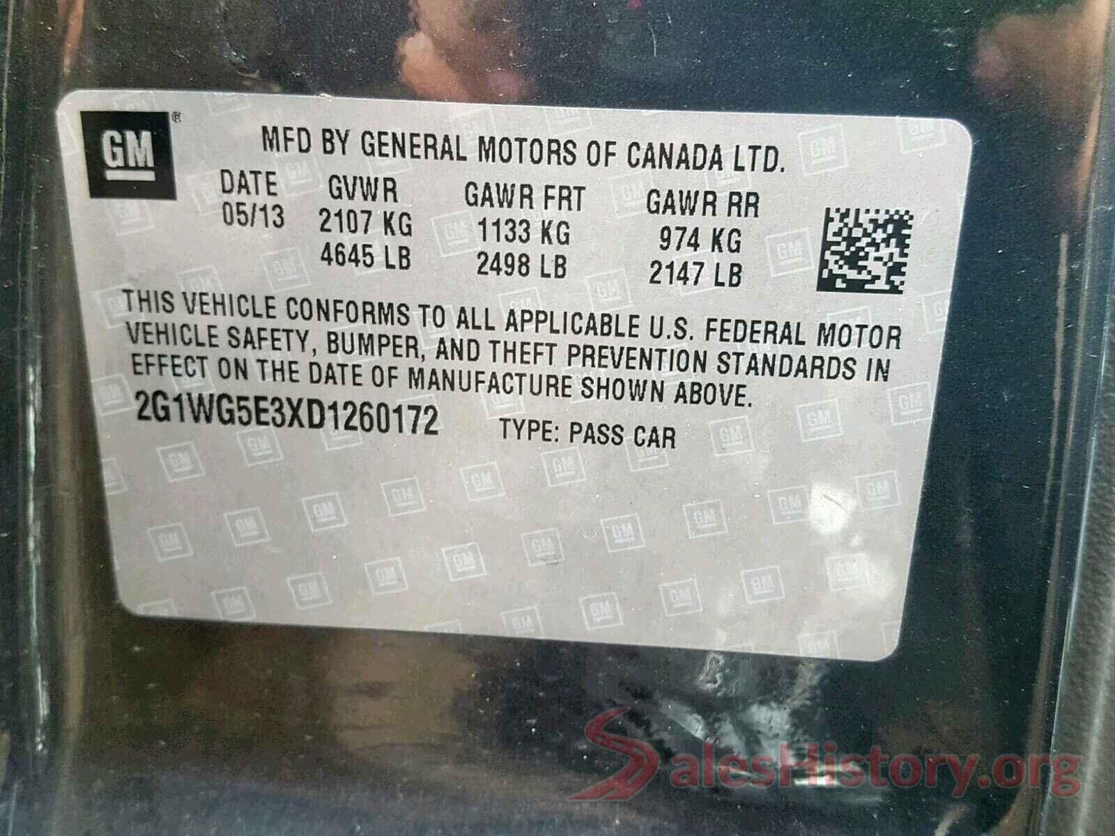 4T1B61HK7JU110083 2013 CHEVROLET IMPALA