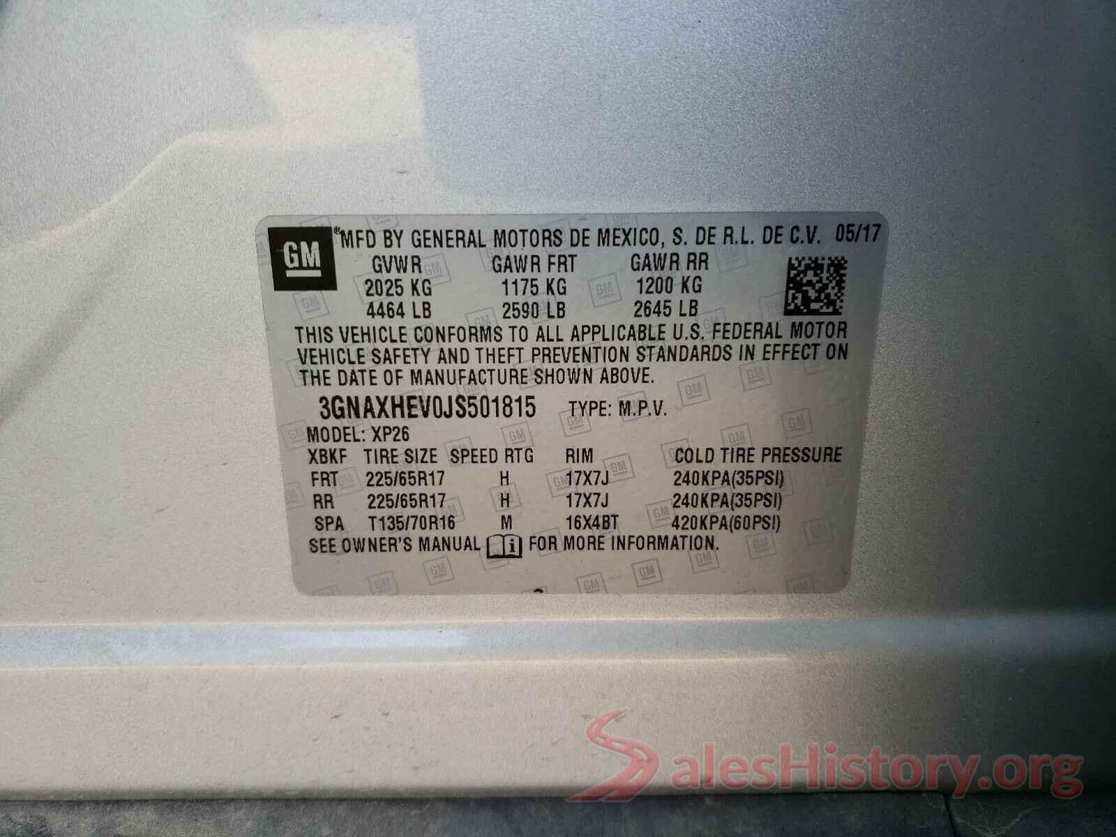 KNAFK4A66G5459929 2018 CHEVROLET EQUINOX