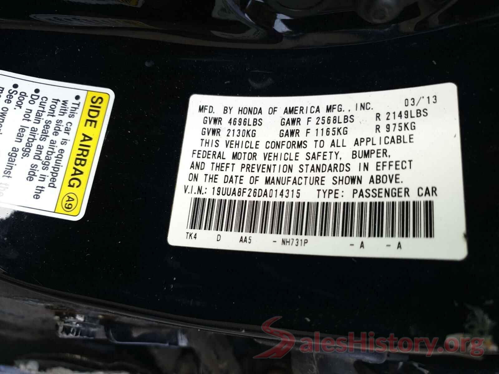 3VWEB7BU8LM021489 2013 ACURA TL