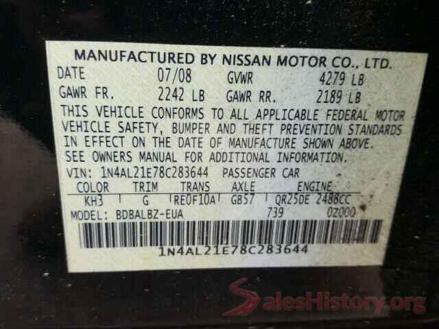 4T1B11HKXKU161593 2008 NISSAN ALTIMA