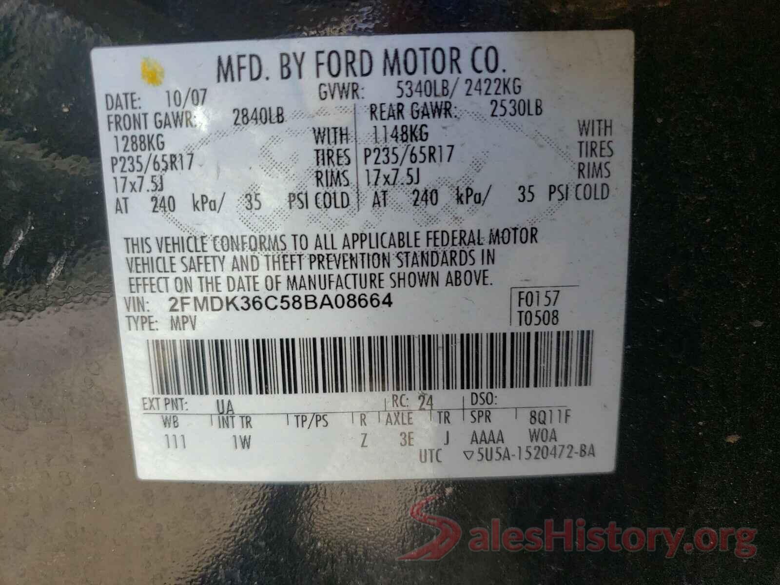 JM3KE4CY8G0904134 2008 FORD EDGE