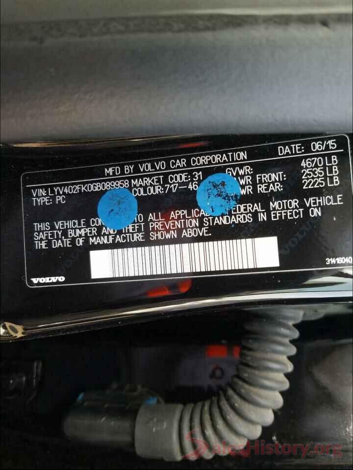 LYV402FK0GB089958 2016 VOLVO S60