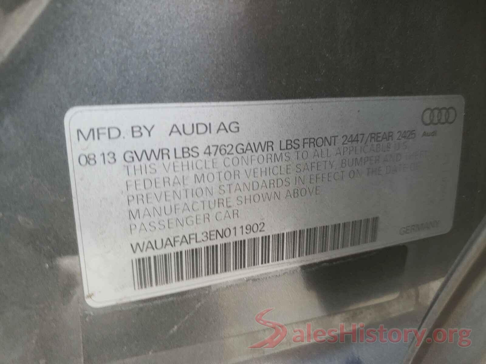 1G11C5SA4GF156346 2014 AUDI A4