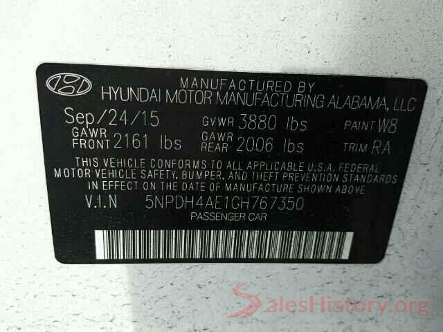 1N4BL4DV2KC140958 2016 HYUNDAI ELANTRA