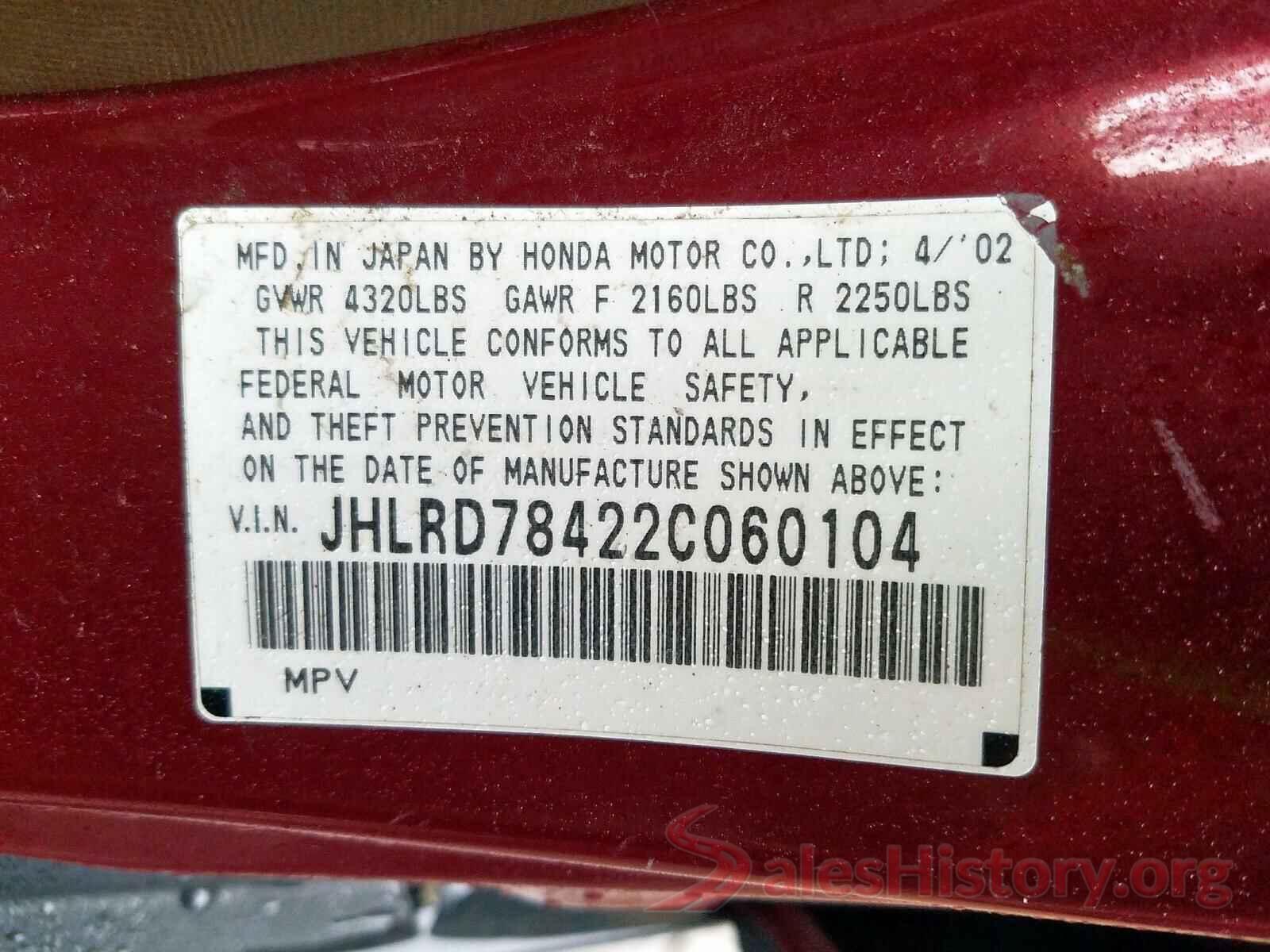 4T1G11AK5LU325107 2002 HONDA CR-V LX