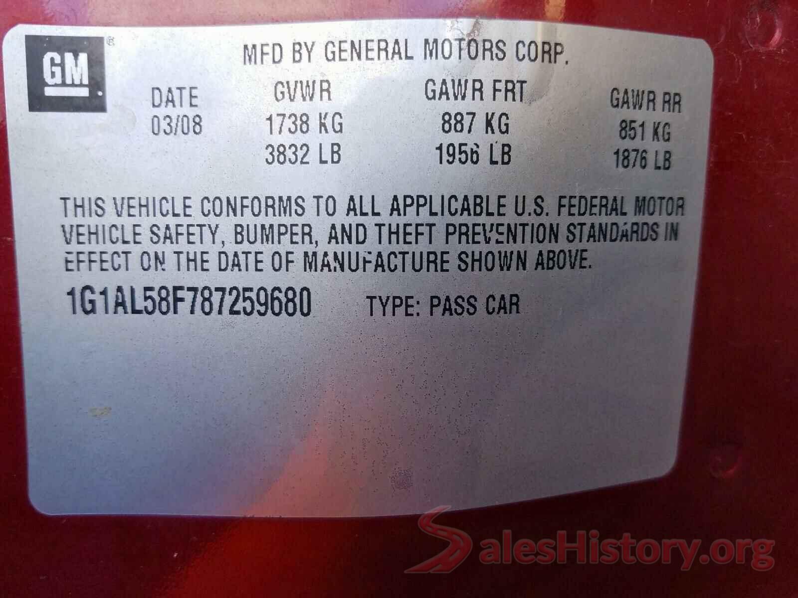 3N1CE2CP2GL374726 2008 CHEVROLET COBALT