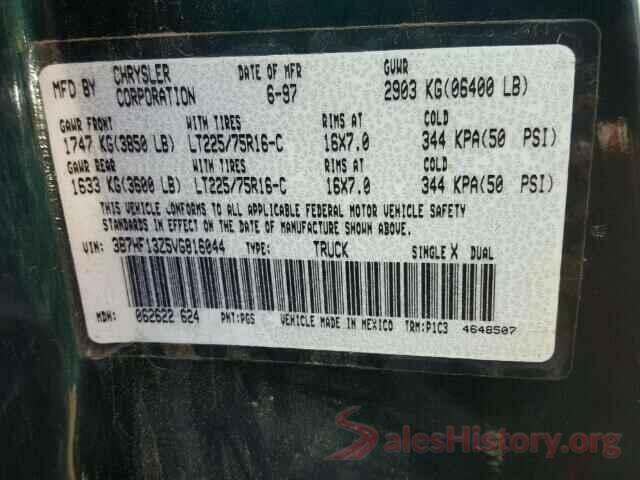 1HGCR2F58GA206285 1997 DODGE RAM 1500