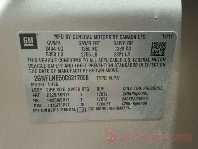 KNMAT2MT4GP618323 2012 CHEVROLET EQUINOX