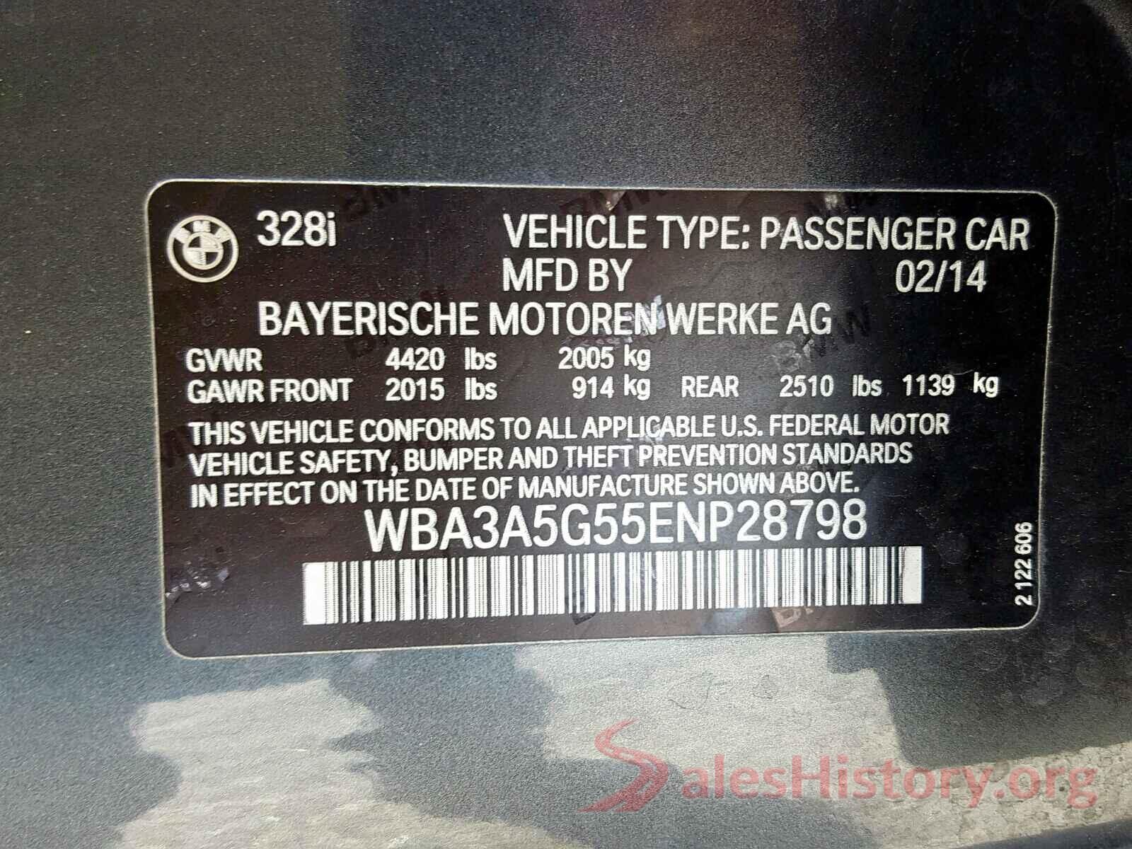 3MYDLBYV9JY322438 2014 BMW 3 SERIES