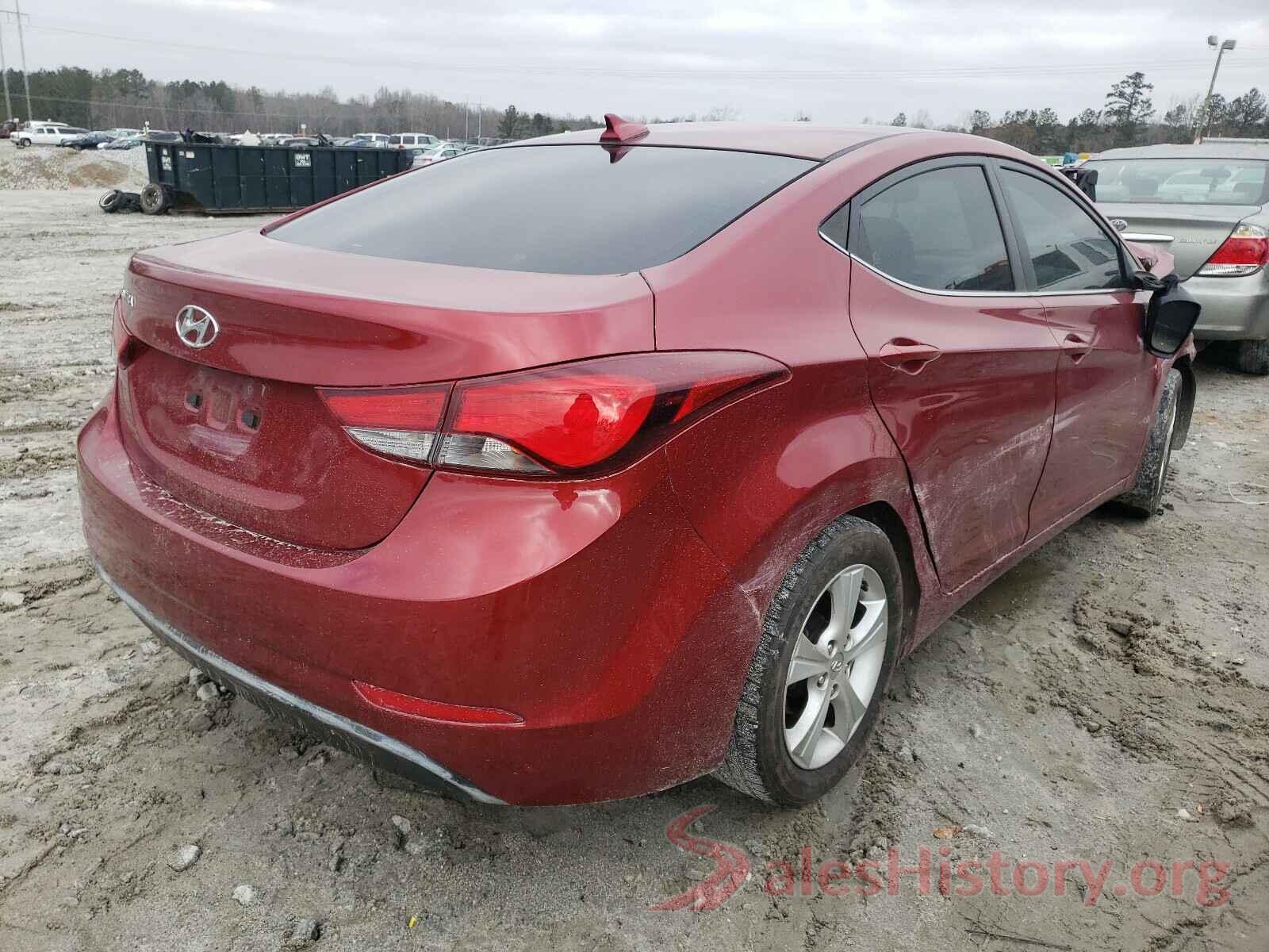 5NPDH4AE8GH736595 2016 HYUNDAI ELANTRA