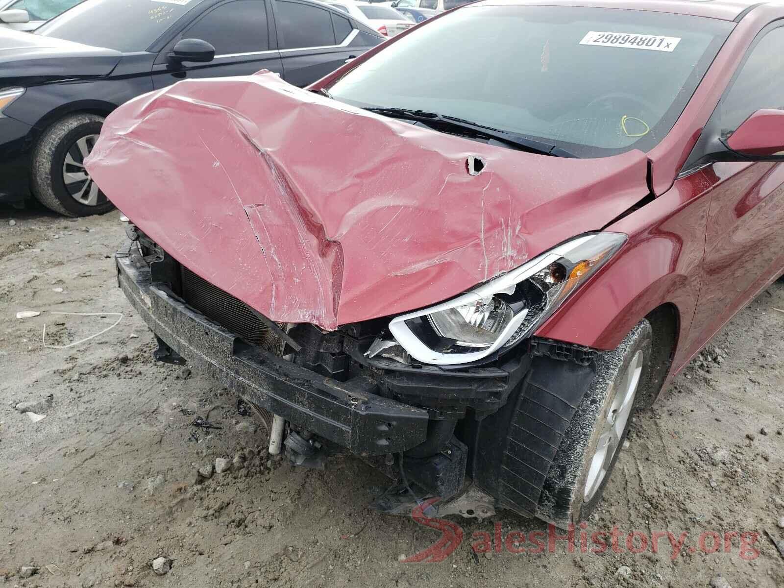 5NPDH4AE8GH736595 2016 HYUNDAI ELANTRA