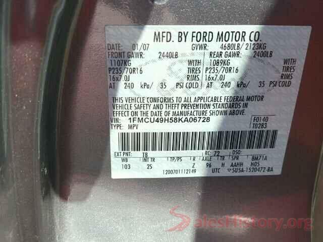 JTND4RBE0L3096794 2008 FORD ESCAPE