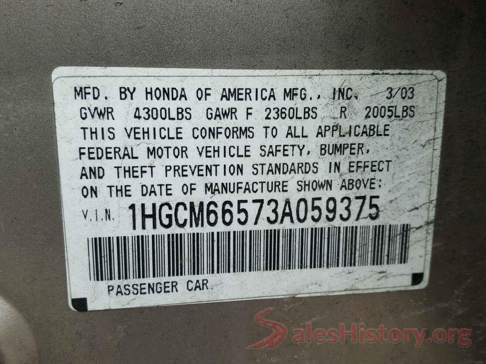 5NPD84LF8KH494406 2003 HONDA ACCORD