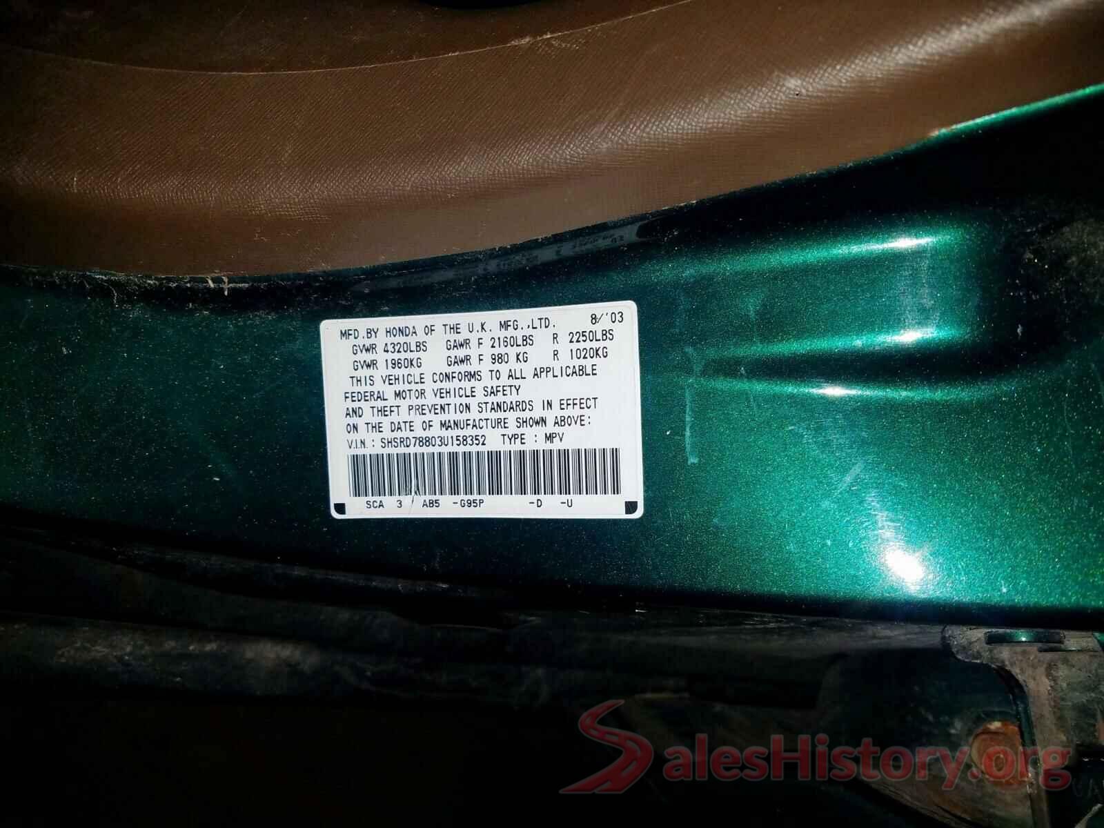 5TFRW5F17HX212528 2003 HONDA CRV