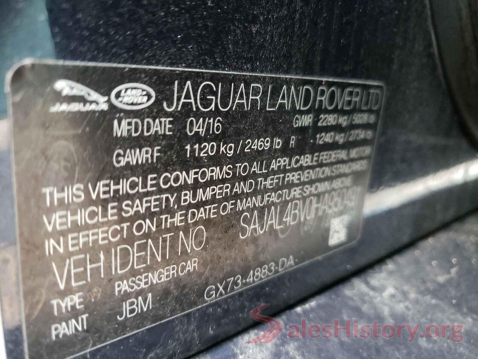 SAJAL4BV0HA950491 2017 JAGUAR XE