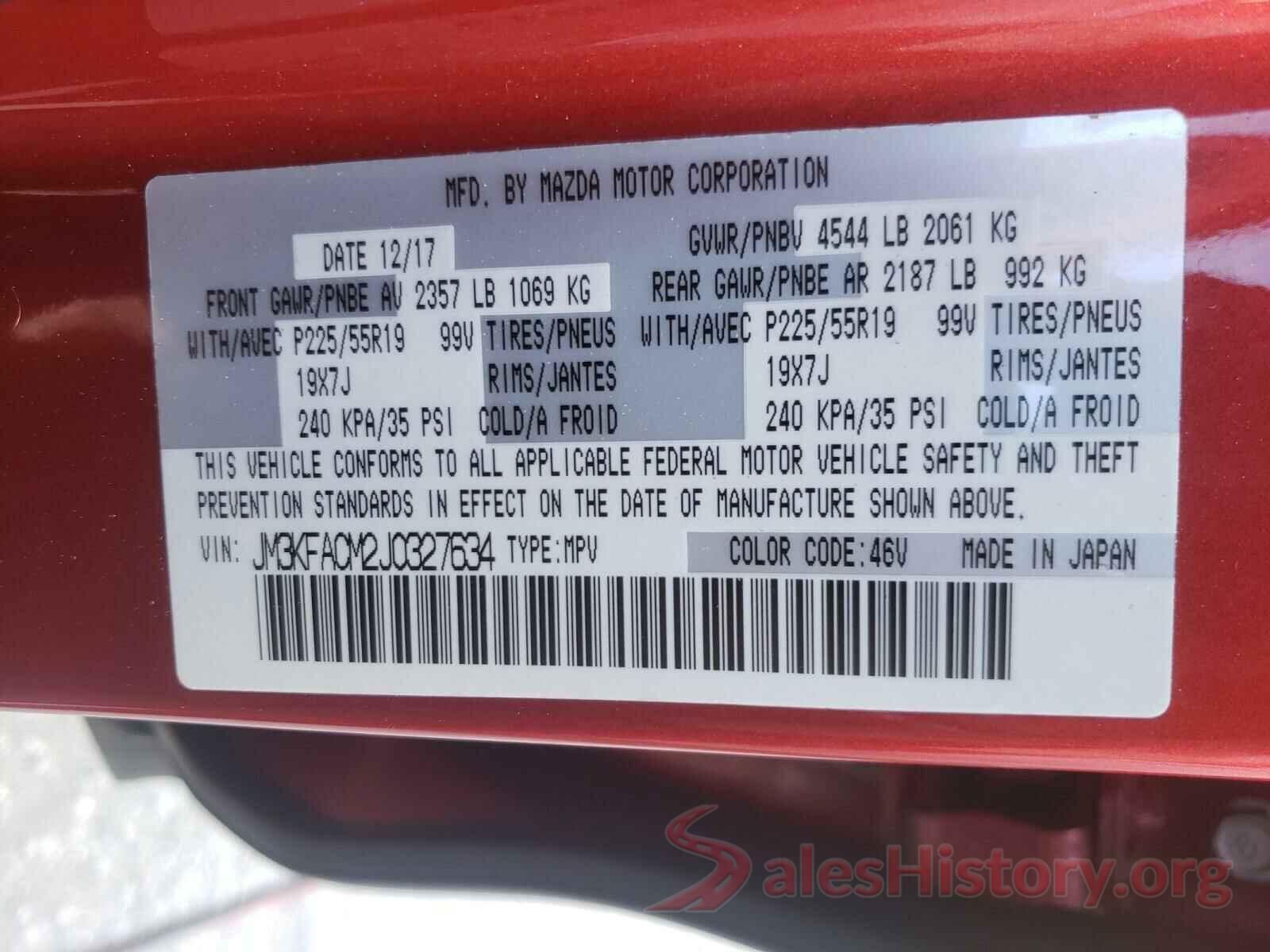 JM3KFACM2J0327634 2018 MAZDA CX-5