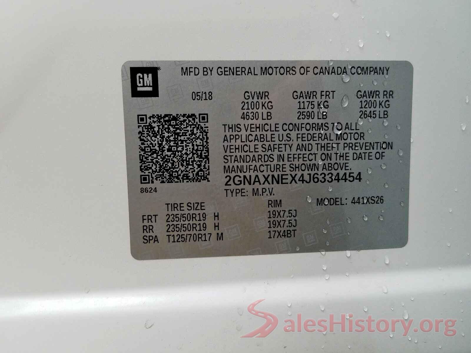 4T4BF1FK8GR562321 2018 CHEVROLET EQUINOX