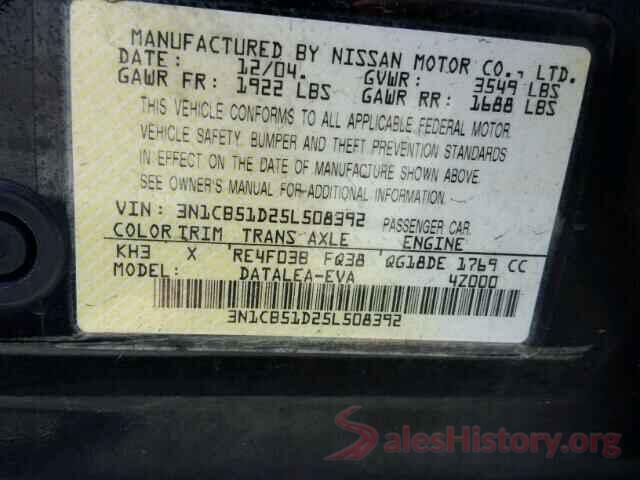 5YFT4RCE8LP045646 2005 NISSAN SENTRA