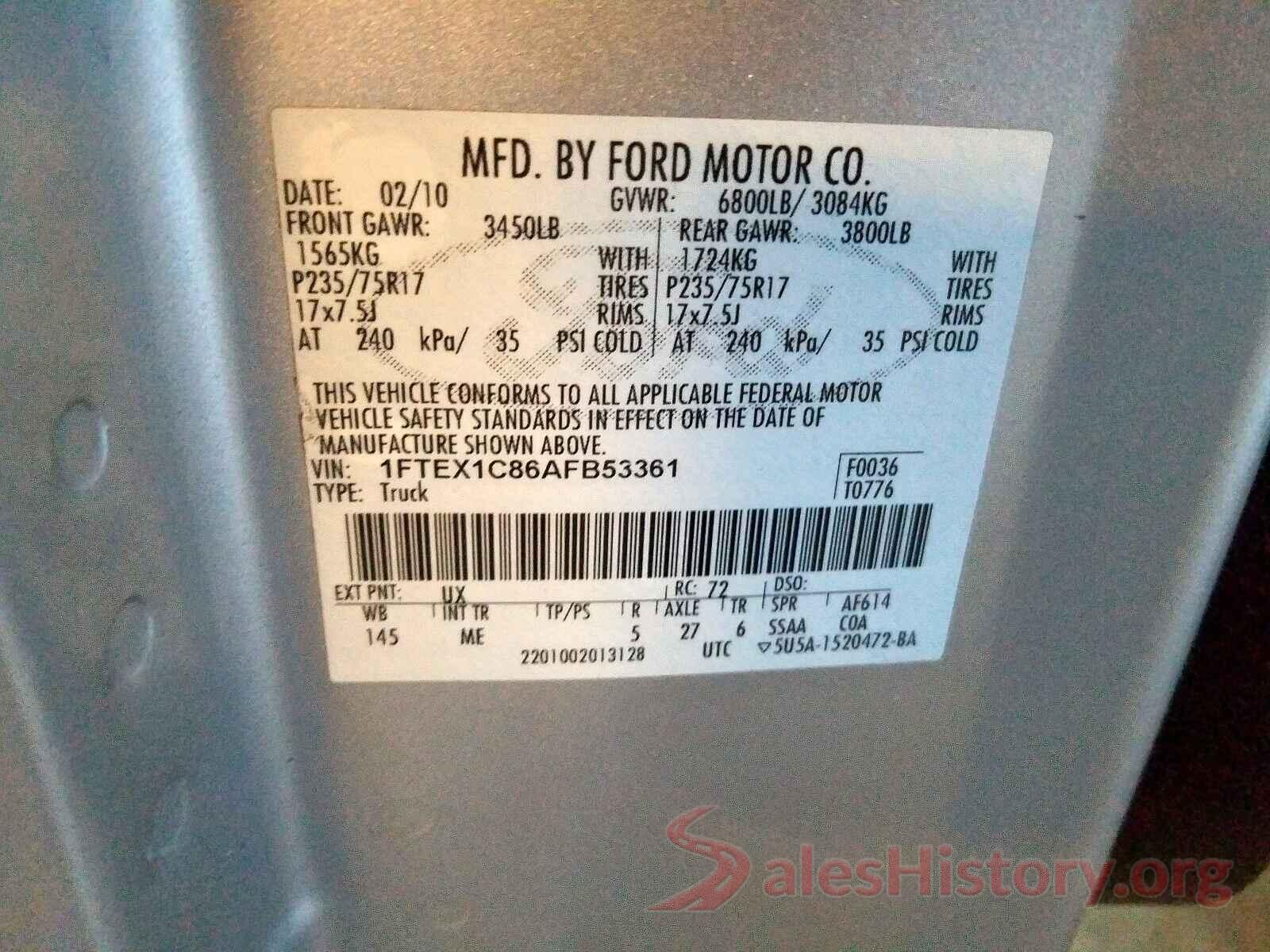 JM3KE2CY0G0843656 2010 FORD F150