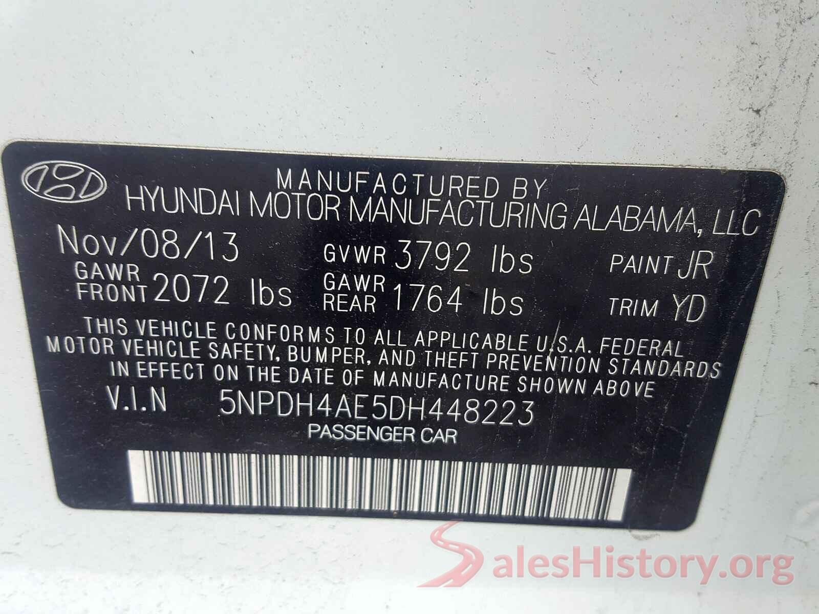 JTJDARDZ9M5022497 2013 HYUNDAI ELANTRA