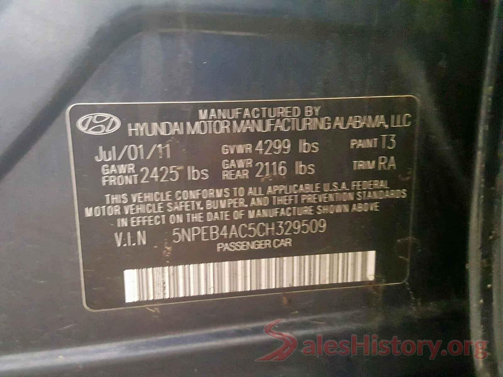 5YJXCDE24HF052171 2012 HYUNDAI SONATA