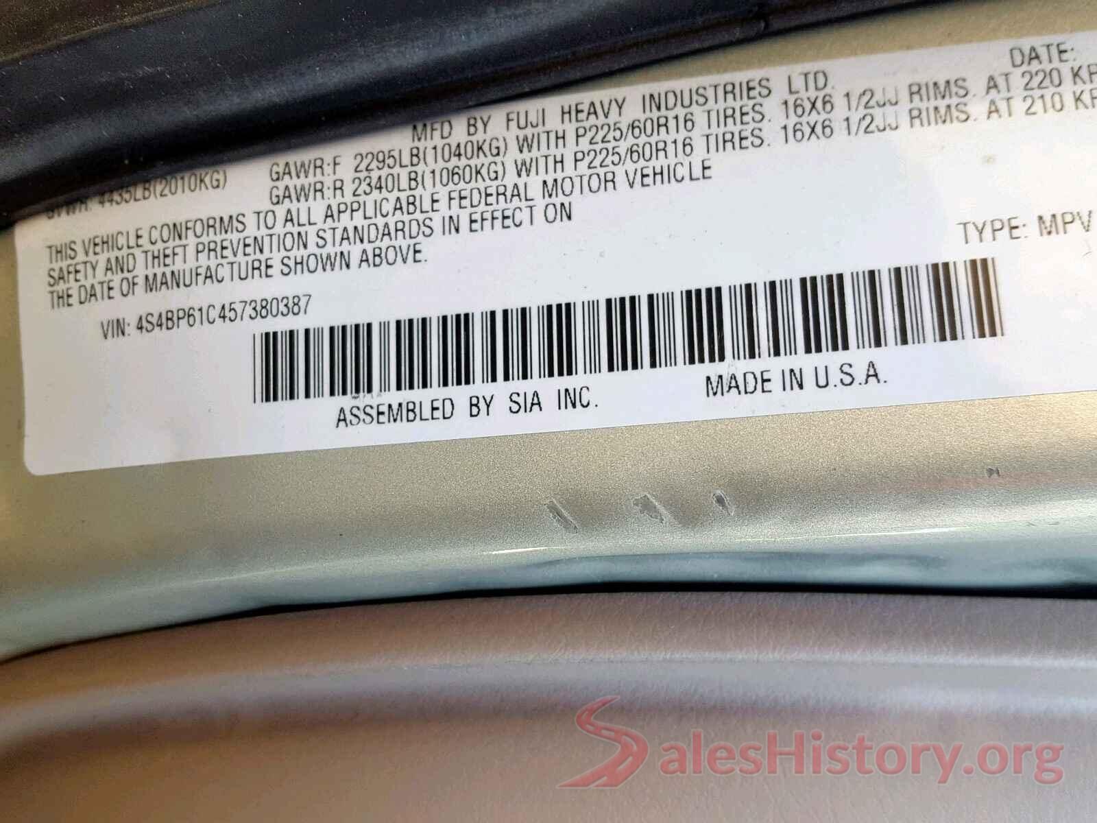 YV4102XM8G1077662 2005 SUBARU LEGACY