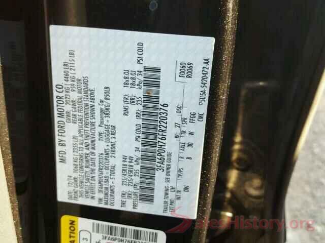 1HGCV1F10LA111569 2015 FORD FUSION