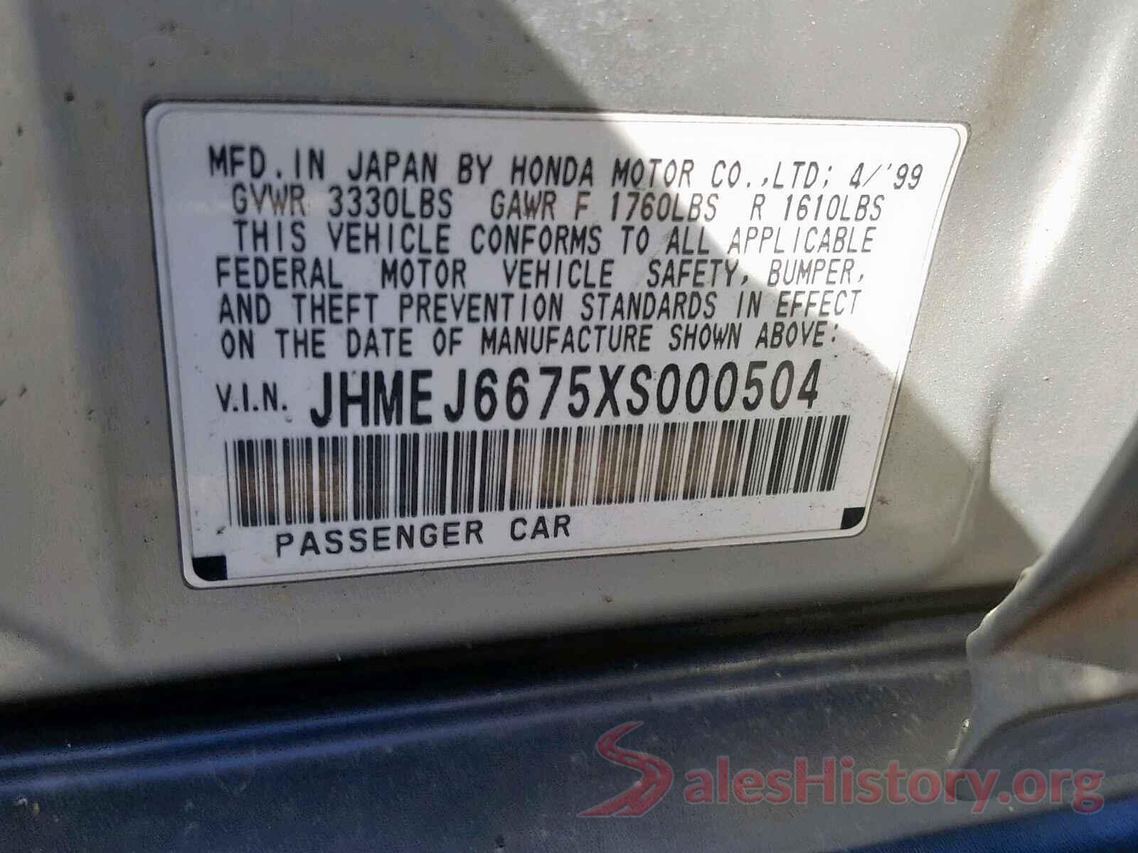 JM1BPACM1K1101456 1999 HONDA CIVIC LX