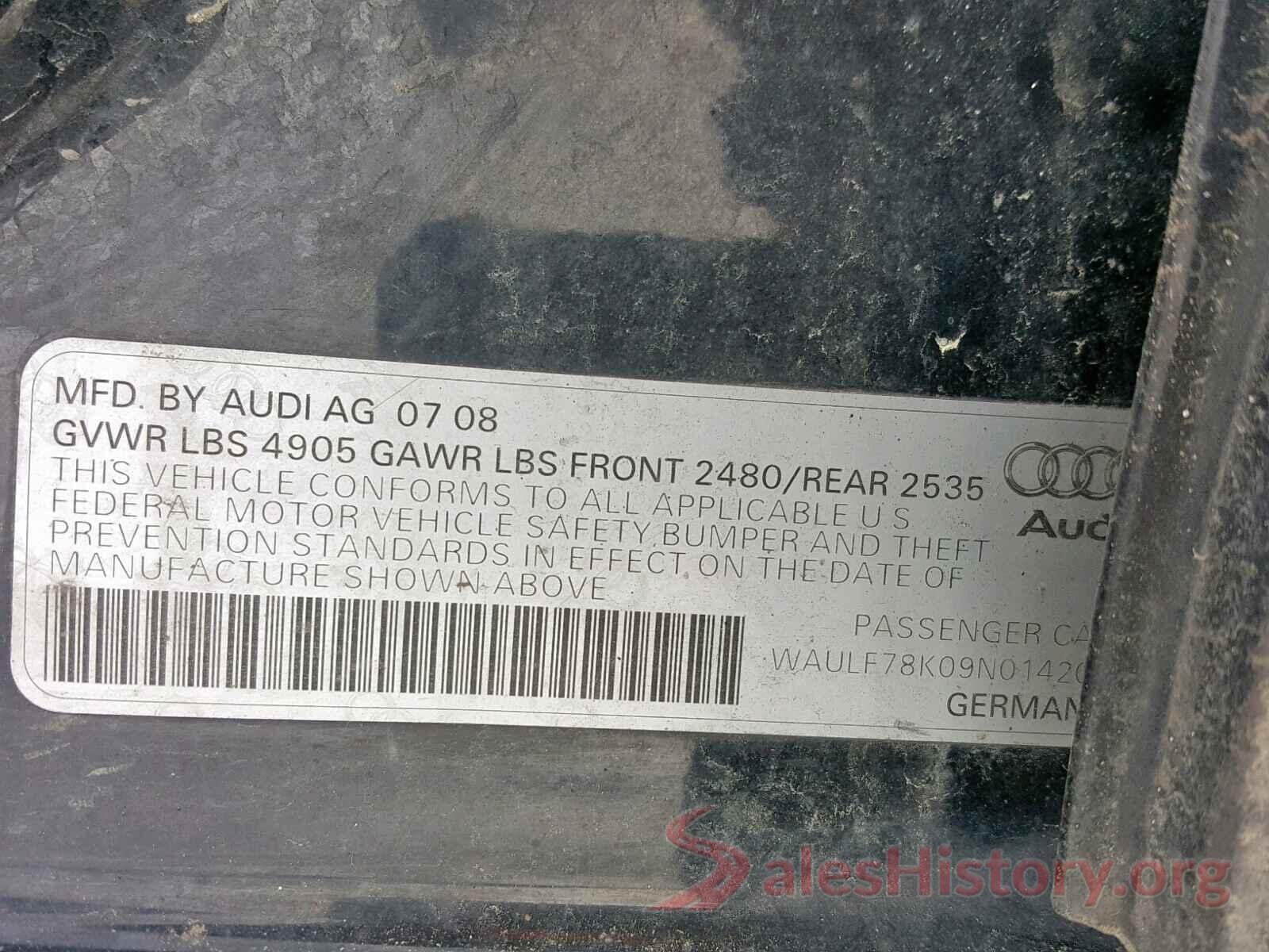 2HGFC2F74JH551158 2009 AUDI A4