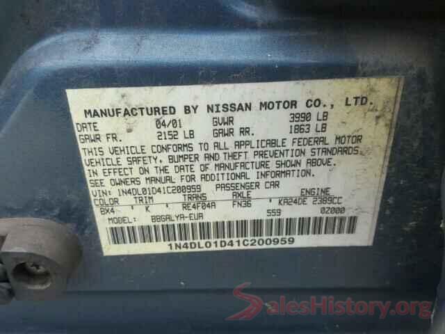 3N6CM0KN6HK718308 2001 NISSAN ALTIMA