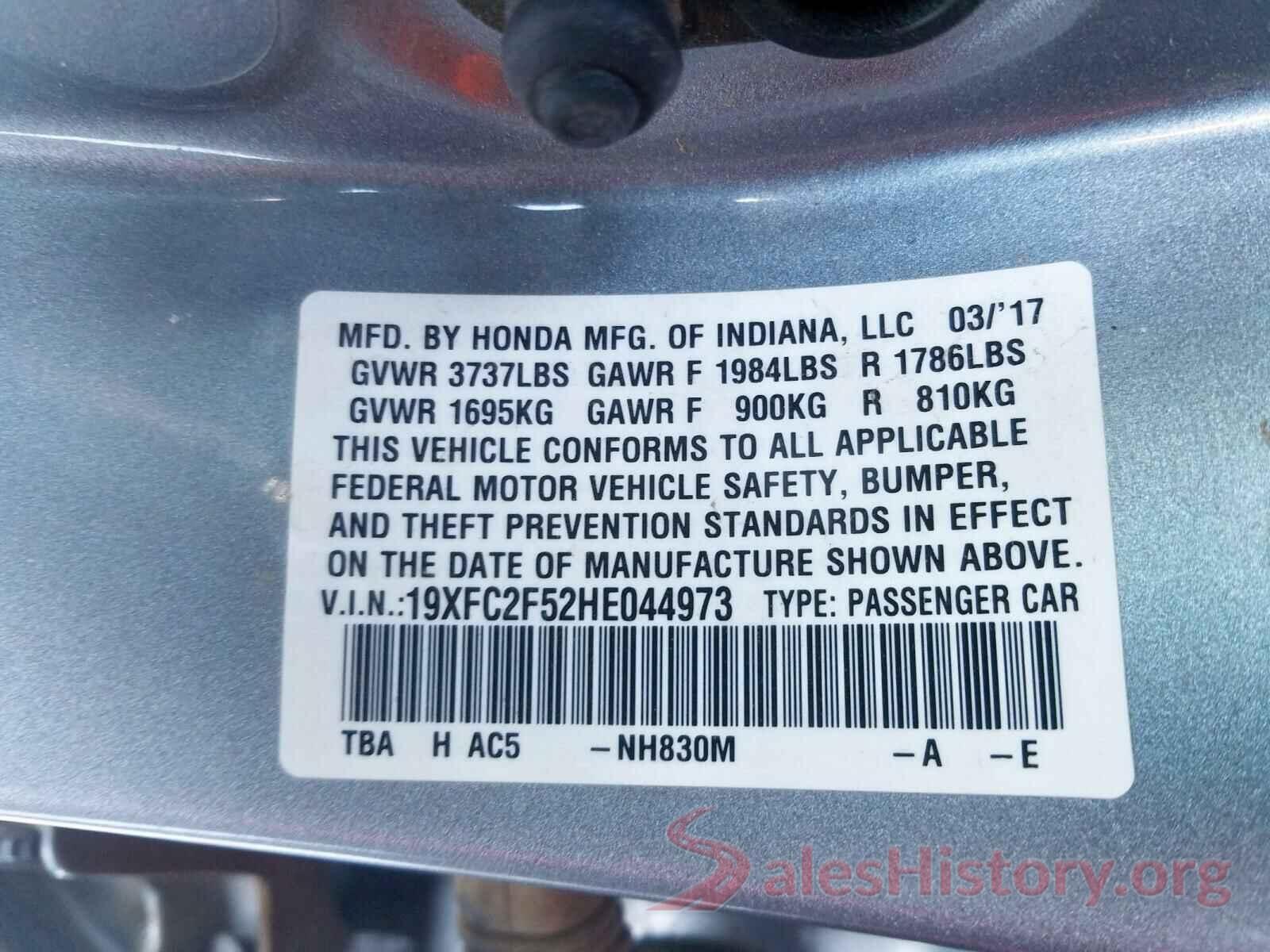 1N4BL4EV3KC225645 2017 HONDA CIVIC