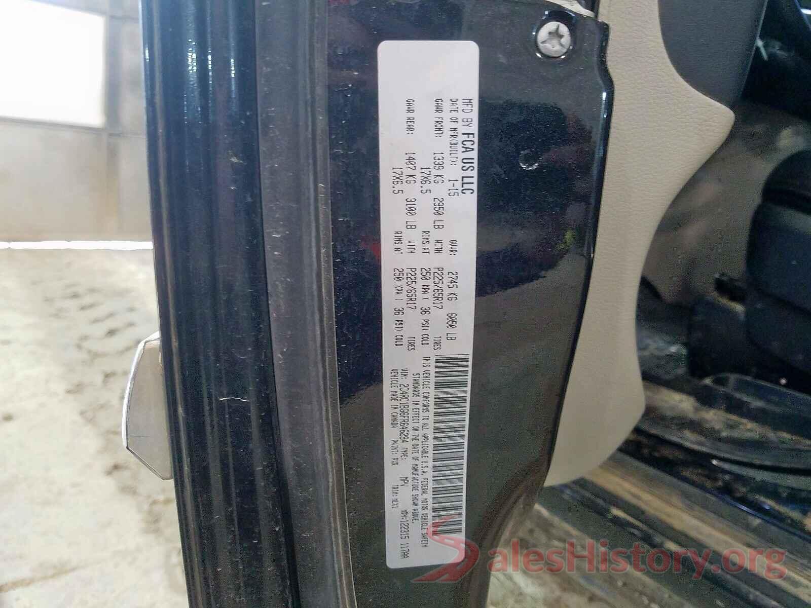 5FNRL5H20GB016843 2015 CHRYSLER MINIVAN