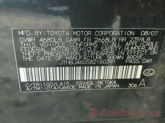 JTMRFREV5GJ080284 2008 LEXUS ES350