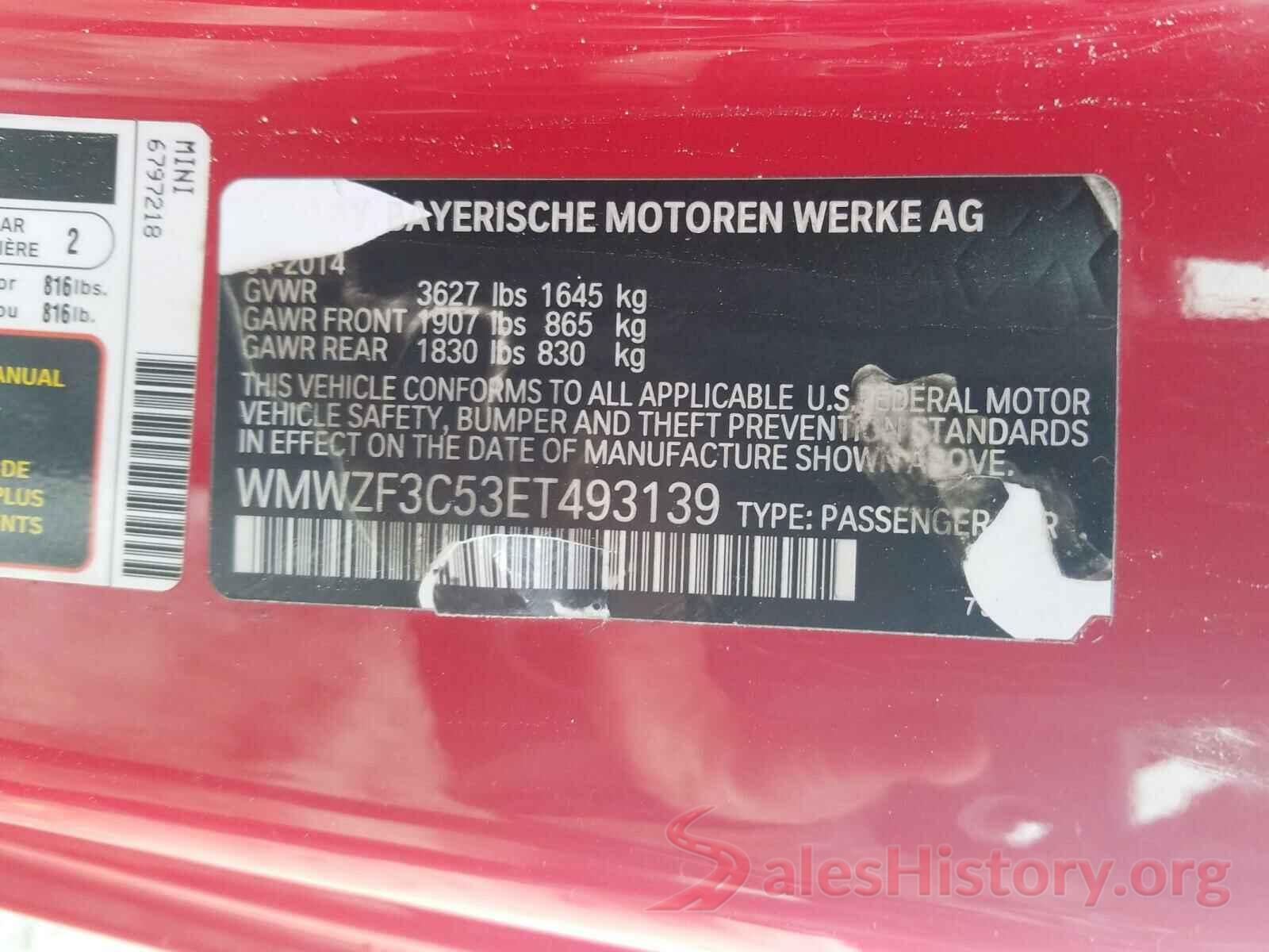 3VWD17AJ0GM414527 2014 MINI COOPER