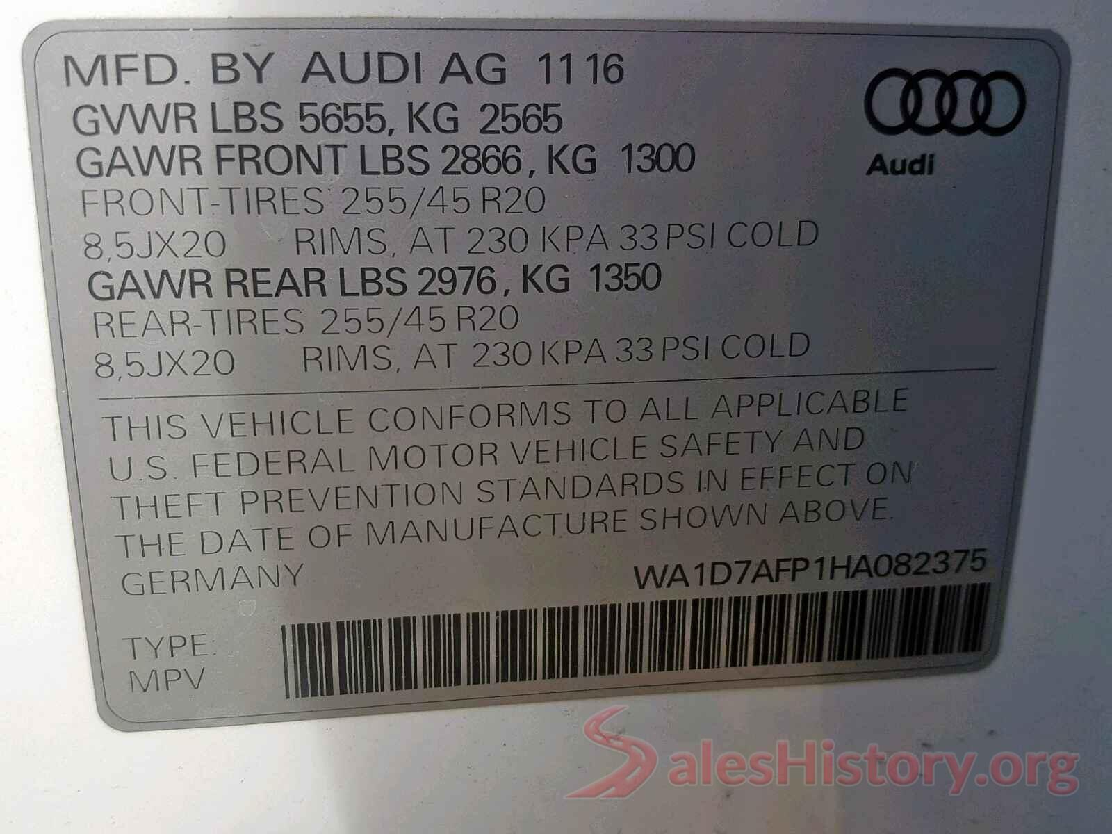 KM8K1CAA1MU611843 2017 AUDI Q5