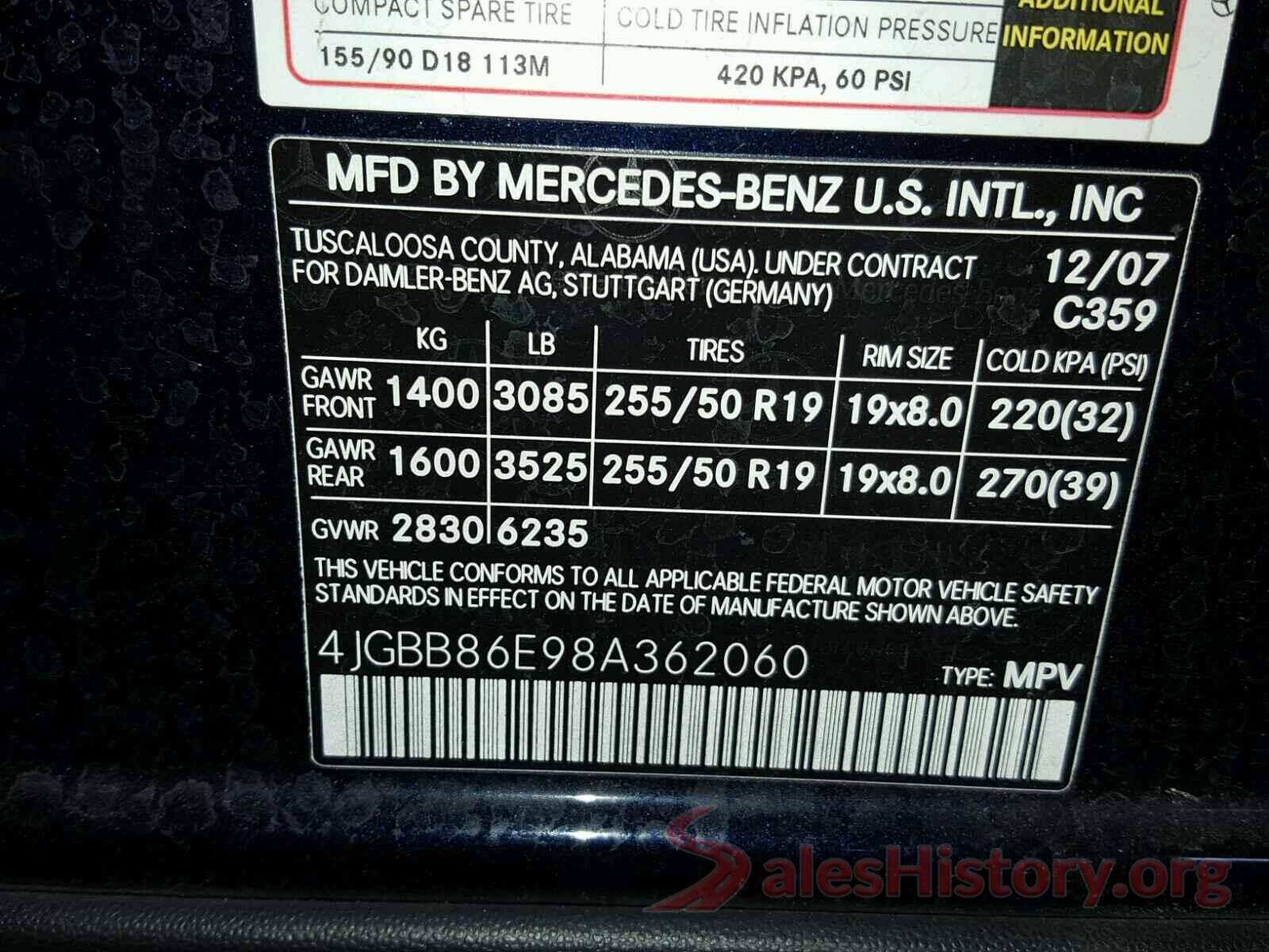 1N4AL3AP0JC164248 2008 MERCEDES-BENZ ML 350