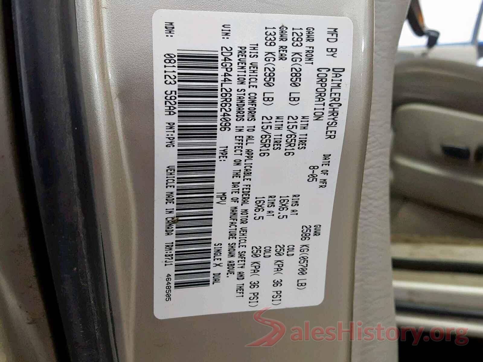 KNDEPCAA2M7152546 2006 DODGE GRAND CARA