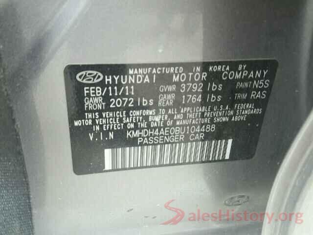 5TDYZ3DC2KS002167 2011 HYUNDAI ELANTRA